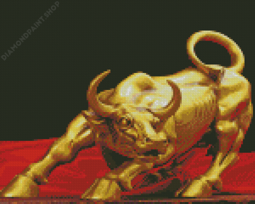 Gold Bull Decoration Diamond Painting