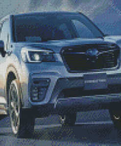 Grey Subaru Forester Car Diamond Paintings