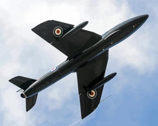 Hawker Hunter Aircraft Diamond Painting