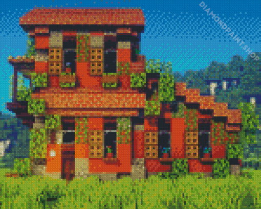 Italian Minecraft House Diamond Painting