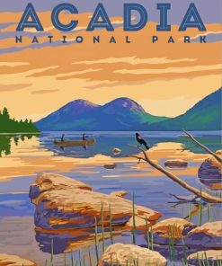 Jordan Pond Acadia National Park Diamond Paintings