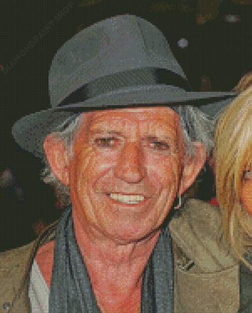 Keith Richards Smiling Diamond Paintings