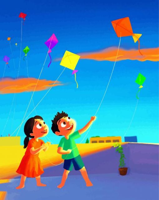 Kites Flying Art Diamond Paintings