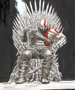 Kratos Iron Throne Diamond Paintings