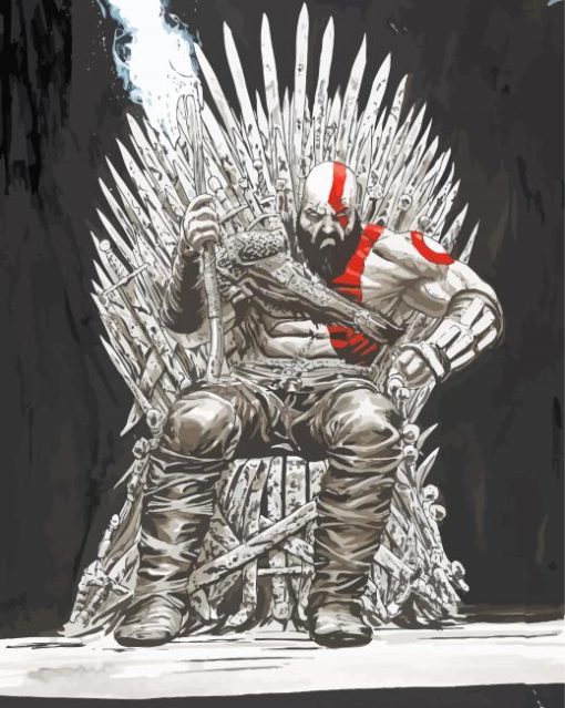 Kratos Iron Throne Diamond Paintings