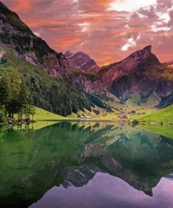 Lake Lucerne Landscape Diamond Paintings