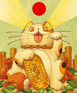 Maneki Neko Japanese Lucky Cat Diamond Paintings