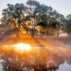 Misty Sunrise On River Diamond Painting