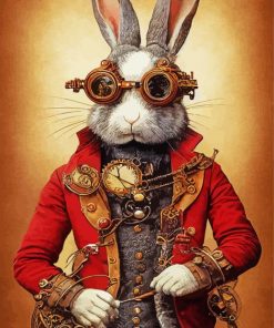 Mr Steampunk Rabbit Diamond Painting