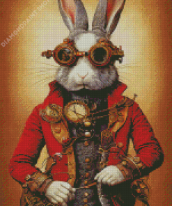 Mr Steampunk Rabbit Diamond Painting