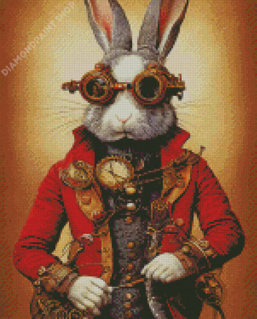 Mr Steampunk Rabbit Diamond Painting