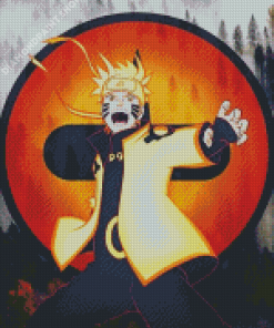 Naruto Uzumaki Nine Tails Sage Mode Diamond Paintings