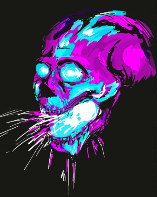 Neon Skull Diamond Painting