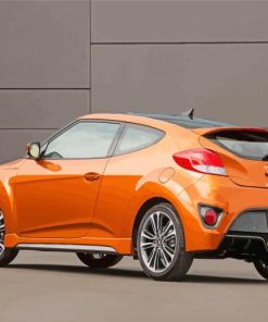 Orange Hyundai Veloster Diamond Paintings