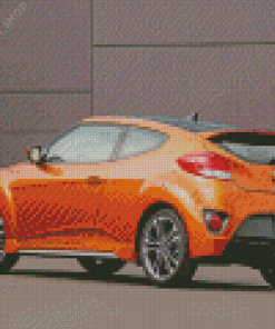 Orange Hyundai Veloster Diamond Paintings