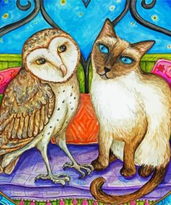 Owl And The Pussycat Diamond Painting