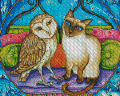 Owl And The Pussycat Diamond Painting