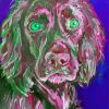 Pink And Black Dog Art Diamond Paintings