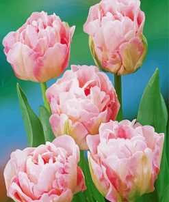 Pink Peony Tulip Flowers Diamond Painting
