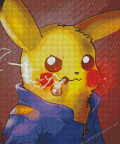 Pokemon Pikachu Smoking Diamond Painting