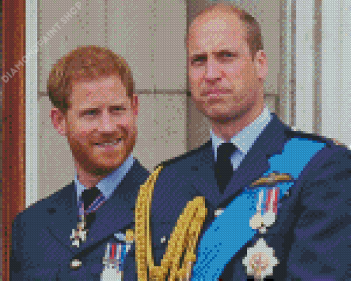 Prince William And Harry Diamond Paintings