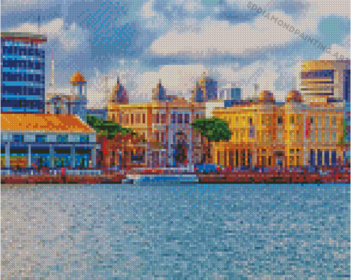 Recife Riverside Buildings Diamond Paintings