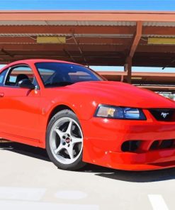 Red 2000 Ford Mustang Gt Diamond Paintings