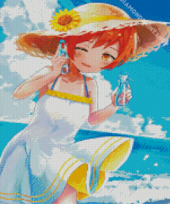 Rin Hoshizora In Beach Diamond Paintings