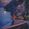 Road To Amalfi Coast Night Diamond Painting