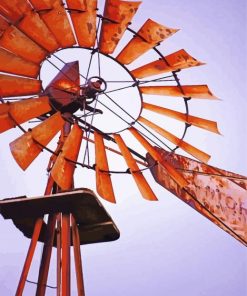 Rusty Western Windmill Diamond Paintings