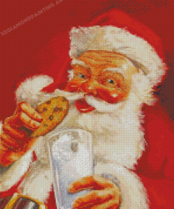 Santa's Milk And Cookies Diamond Paintings