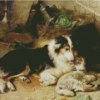 Sheep And Dog Diamond Paintings