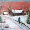 Snow Farmhouse Art Diamond Paintings