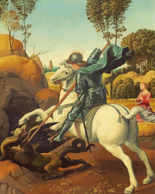 St George And The Dragon Art Diamond Paintings