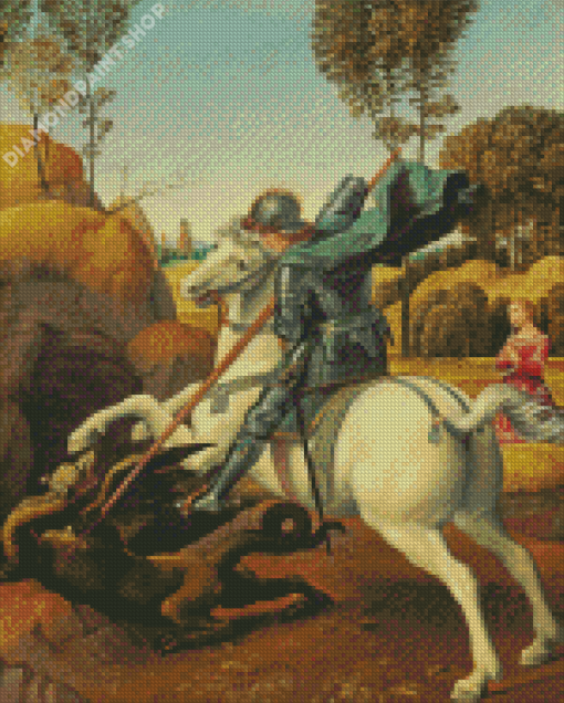 St George And The Dragon Art Diamond Paintings