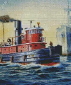 Steam Towboat Diamond Paintings