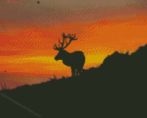 Sunrise Deer Diamond Painting