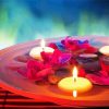 Tea Light With Flowers Diamond Paintings