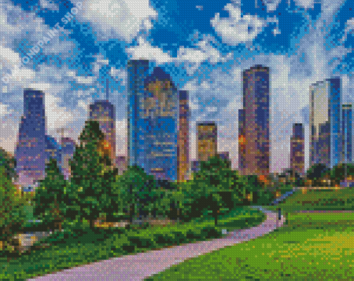 Texas Houston City Diamond Paintings