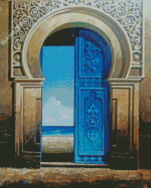 Traditional Door To The Sea Diamond Painting