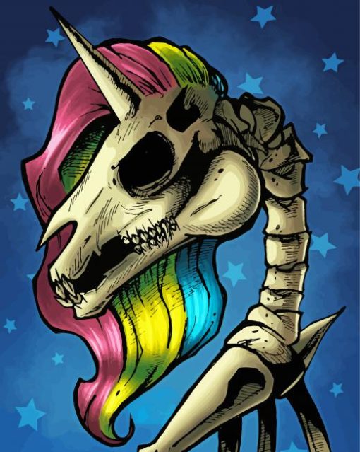 Unicorn Skull Diamond Paintings