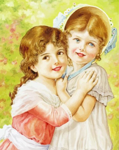 Victorian Vintage Children Diamond Paintings