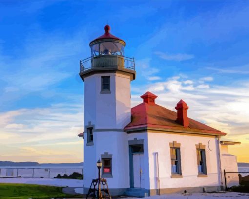 Washington Lighthouse Diamond Paintings