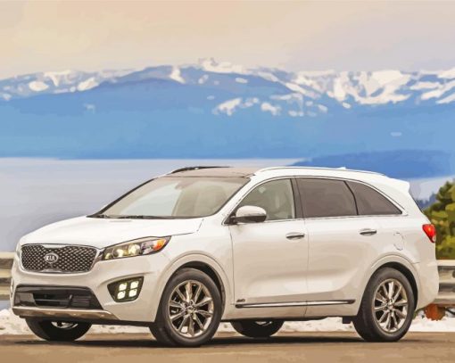 White Kia Sorento Diamond Paintings