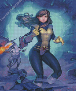 X Men Kitty Pryde And Lockhedd Diamond Paintings