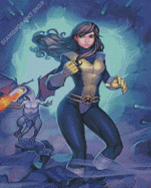 X Men Kitty Pryde And Lockhedd Diamond Paintings