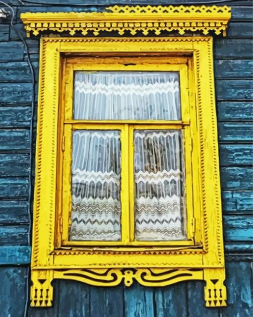 Yellow Window Diamond Paintings