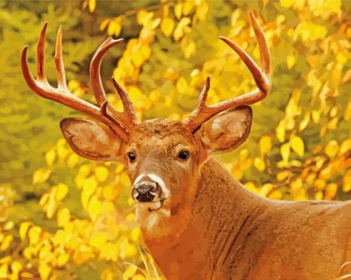 Aesthetic Buck Deer Animal Diamond Paintings