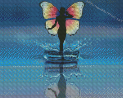 Aesthetic Butterfly On Water Diamond Painting
