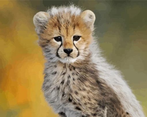 Aesthetic Cheetah Baby Art Diamond Paintings